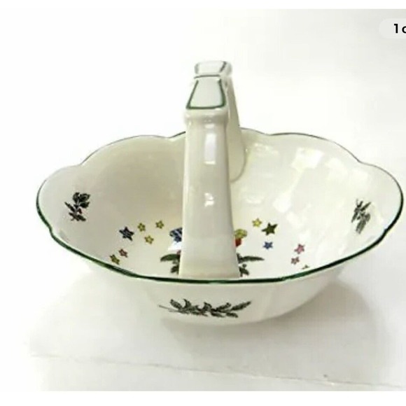 Great Vintage Nikko Christmastime Christmas Tree Candy Basket - Picture 7 of 8